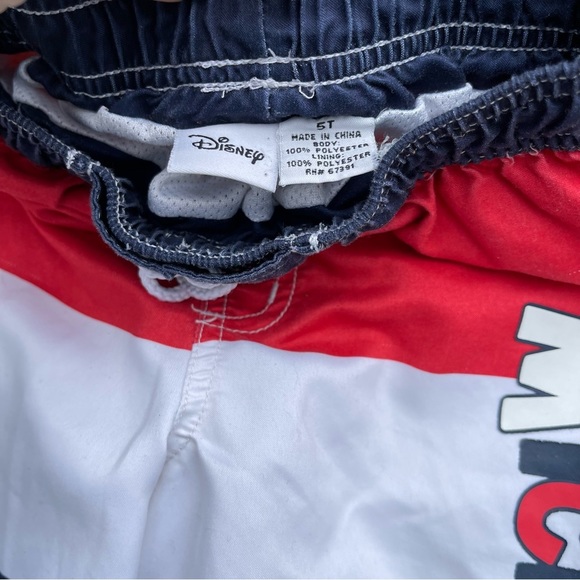 Mickey Mouse Swim Set Size 5T beach pool summer Disney swim trunks Preowned - Picture 5 of 8